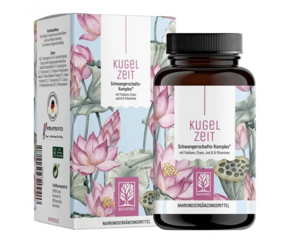 NATURTREU Čas kulatění, Komplex vitaminů pro těhotné KugelZeit (90 kapslí)